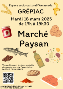 Marché paysan - Le Goût des autres @ L'Amassada