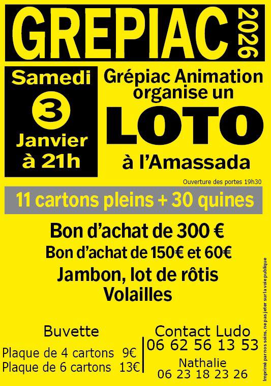 Loto Grépiac Animation @ ESC Amassada